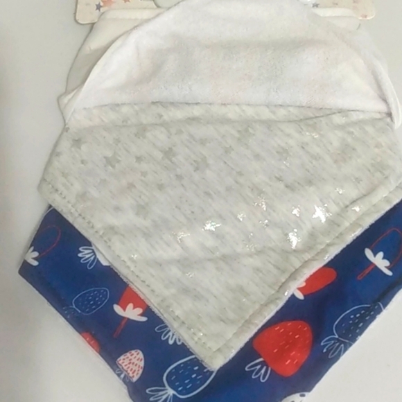 STARS & DREAMERS GIRL'S JULY 4TH SUNGLASSES AND BANDANA BIBS 4 PIECE SET… - Picture 5 of 9